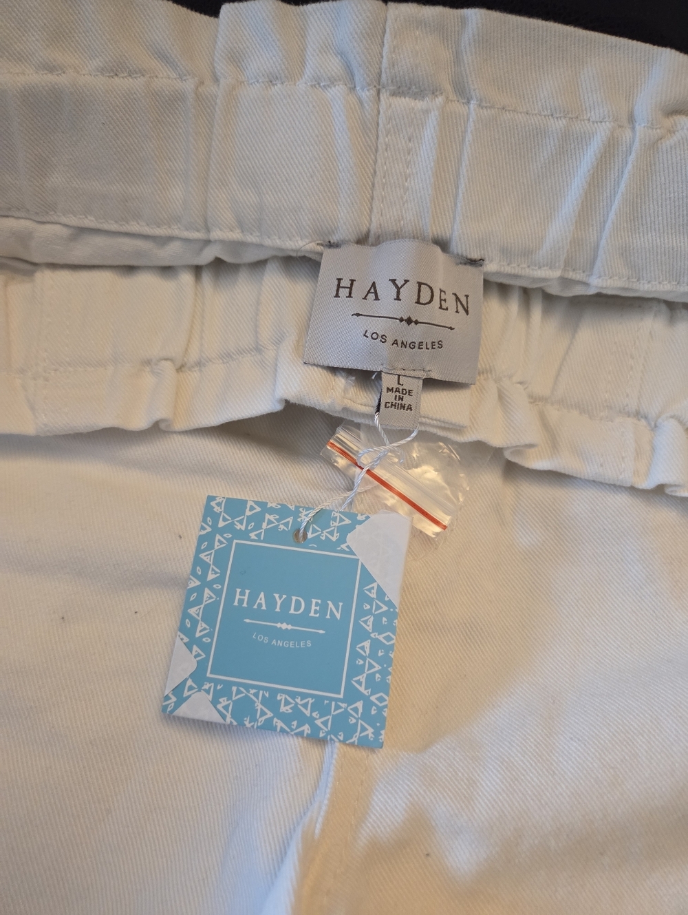 Hayden Women's High Waist Roll Up White Denim Short - Picture 7 of 9